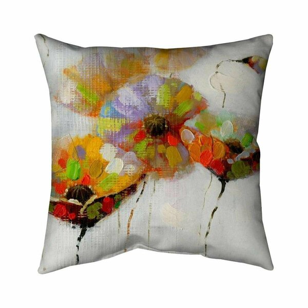 Begin Home Decor 20 x 20 in. Color Dotted Flowers-Double Sided Print Indoor Pillow 5541-2020-FL50